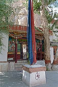 Ladakh - Mulbekh, rock carved relief of Maitreya Buddha 